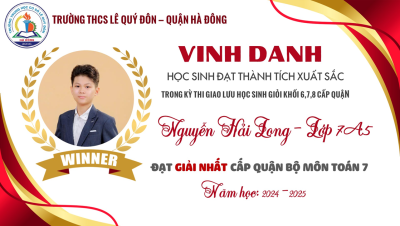 VINH DANH HỌC SINH ĐẠT GIẢI CAO TẠI CÁC KỲ THI HỌC SINH GIỎI CẤP QUẬN KHỐI 6,7,8, VIOEDU, TIN HỌC TRẺ VÀ CÁC KỲ THI KHÁC NĂM HỌC 2024-2025.